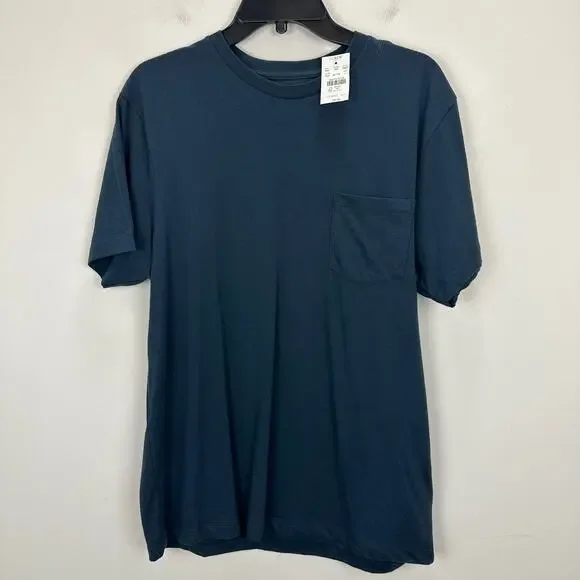 J.Crew Cotton Washed Jersey Pocket Tee Crewneck Vintage Navy Mens Large NWT - Picture 4 of 11